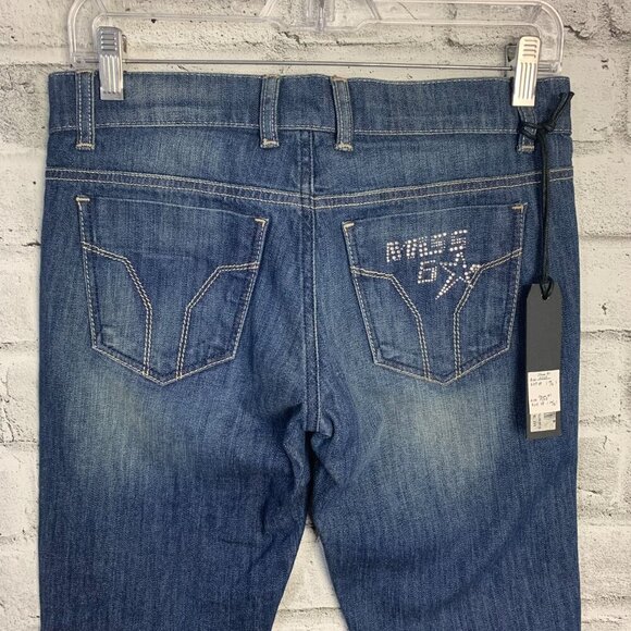 Miss 60 Junior Low Rise Embellished Medium Wash Y2K Jeans NWT - Picture 6 of 15